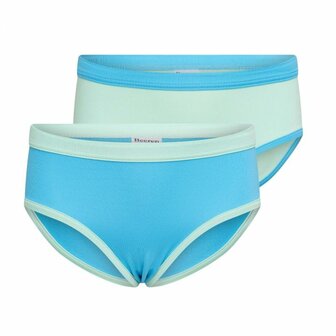 Mix&amp;Match Meisjes slips Mint/Turqouise (2-pack)