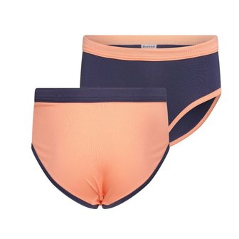 Mix&amp;Match Meisjes slips Zalm/D.Blauw (2-pack)