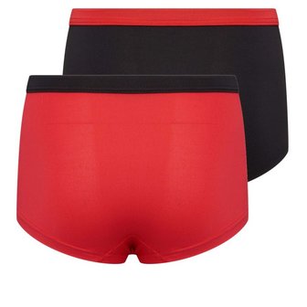 Mix&amp;Match Meisjes boxershorts Rood/Zwart (2-pack)