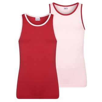 Mix&amp;Match Meisjes hemd L.Roze/D.Rood (2-pack)