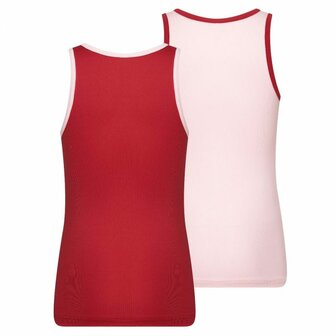 Mix&amp;Match Meisjes hemd L.Roze/D.Rood (2-pack)
