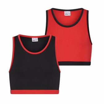 Mix&amp;Match Meisjes hesjes Rood/Zwart (2-pack)