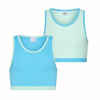 Mix&amp;Match Meisjes hesjes Mint/Turqouise (2-pack)