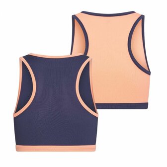 Mix&amp;Match Meisjes hesjes Zalm/D.Blauw (2-pack)