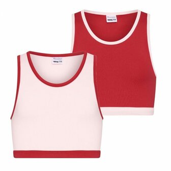 Mix&amp;Match Meisjes hesjes L.Roze/D.Rood (2-pack)