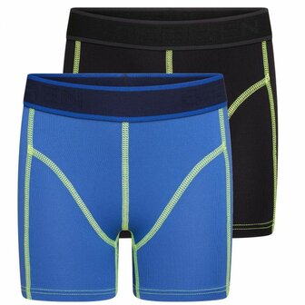 Mix&amp;Match Jongens boxershorts uni Blauw/Zwart (2-pack)