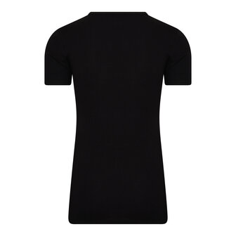 Extra lang Heren T-shirt met diepe V-hals M3000 Zwart