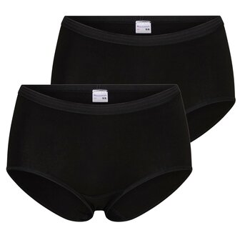 Beeren Comfort Feeling Dames Midi slip Zwart (2-pack)