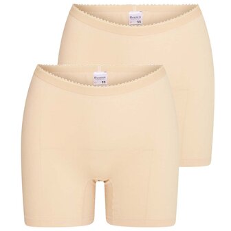 Beeren softly Dames boxershort met lange pijp Beige (2-pack)