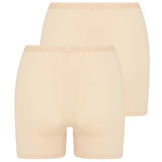 Beeren softly Dames boxershort met lange pijp Beige (2-pack)