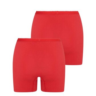 Beeren softly Dames boxershort met lange pijp Rood (2-pack)