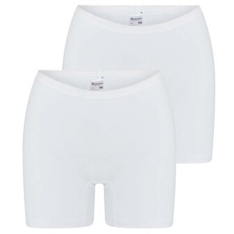 Beeren softly Dames boxershort met lange pijp Wit (2-pack)