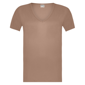 Beeren Green Comfort M181 heren T-shirt diepe V-hals Naturel