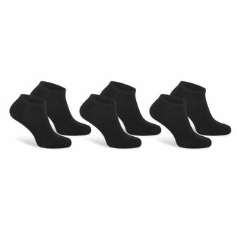 Beeren 3-pack unisex basic sneaker sokken zwart