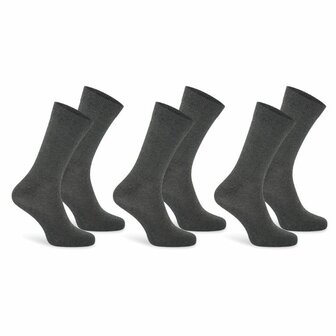 Beeren 3-pack unisex basic sokken antraciet