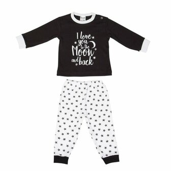 Baby pyjama To The Moon Zwart