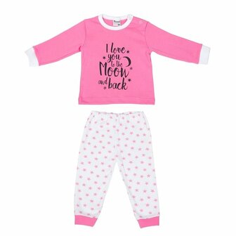 Baby pyjama To The Moon Roze