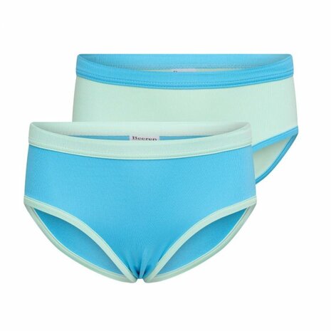 Mix&Match Meisjes slips Mint/Turqouise (2-pack)