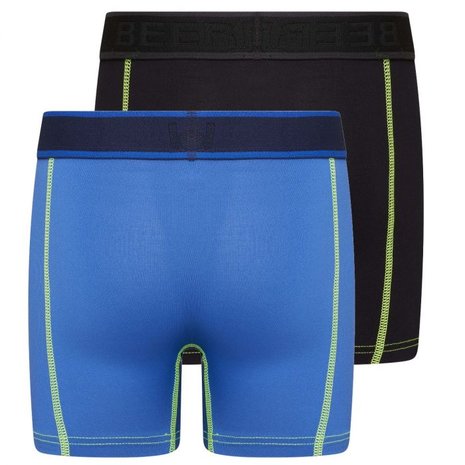 Mix&Match Jongens boxershorts uni Blauw/Zwart (2-pack)