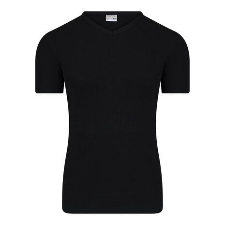 Heren T-shirt V-hals en K.M. M3000 Zwart
