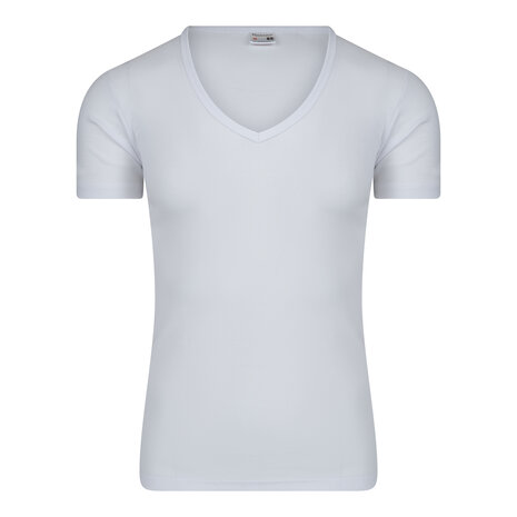 Heren T-shirt met diepe V-hals M3000 Wit