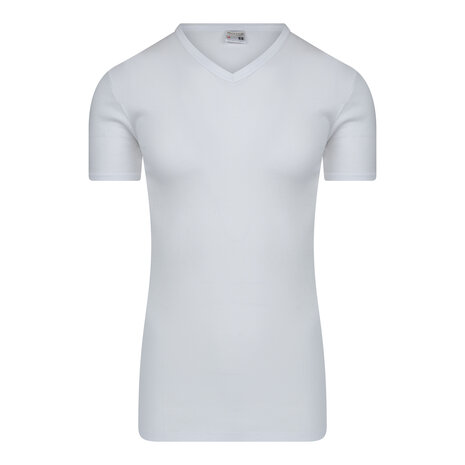 Extra lang Heren T-shirt met V-hals M3000 Wit