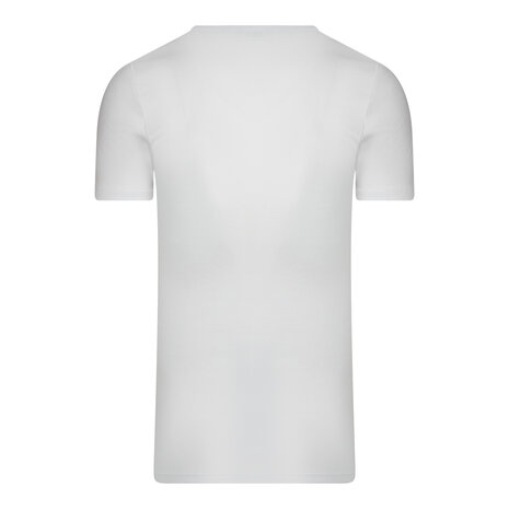 Exra lang Heren T-shirt met diepe V-hals M3000 Wit 