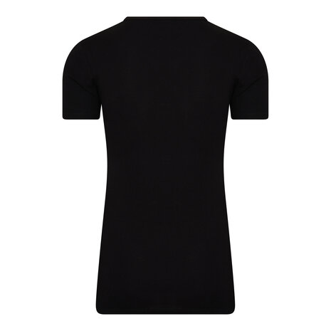 Extra lang Heren T-shirt met diepe V-hals M3000 Zwart