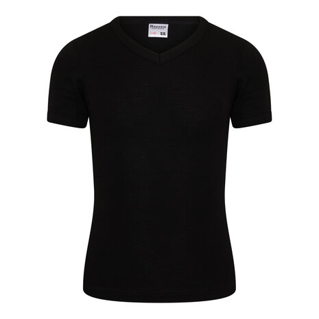 Jongens T-shirt V-hals M3000 Zwart