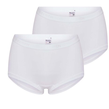 Beeren Young Dames short Wit (2-pack)