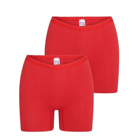 Beeren softly Dames boxershort met lange pijp Rood (2-pack)