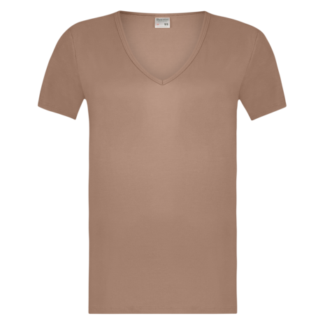 Beeren Green Comfort M181 heren T-shirt diepe V-hals Naturel