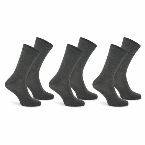 Beeren 3-pack unisex basic sokken antraciet