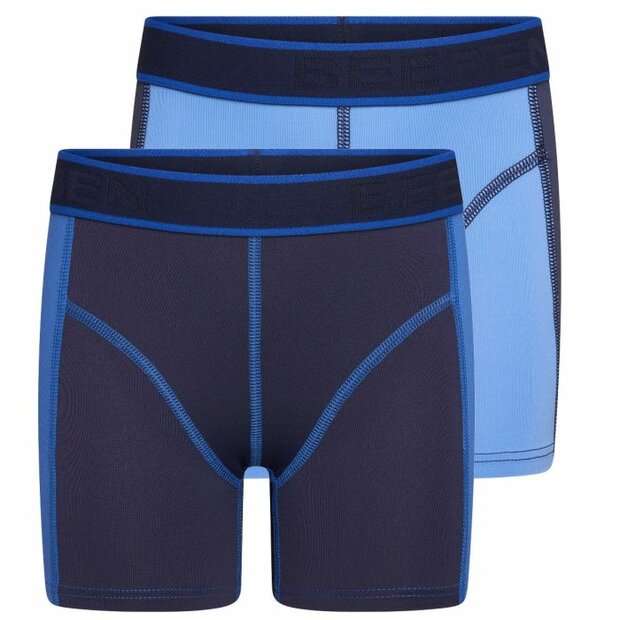Mix&amp;Match Jongens boxershorts Blauw/D.Blauw (2-pack)