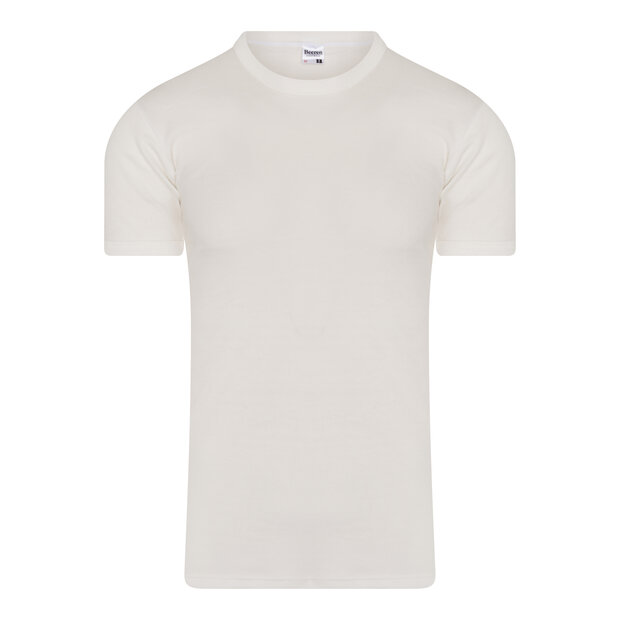 Heren beeren ondergoed hemd Korte mouw Thermo wit