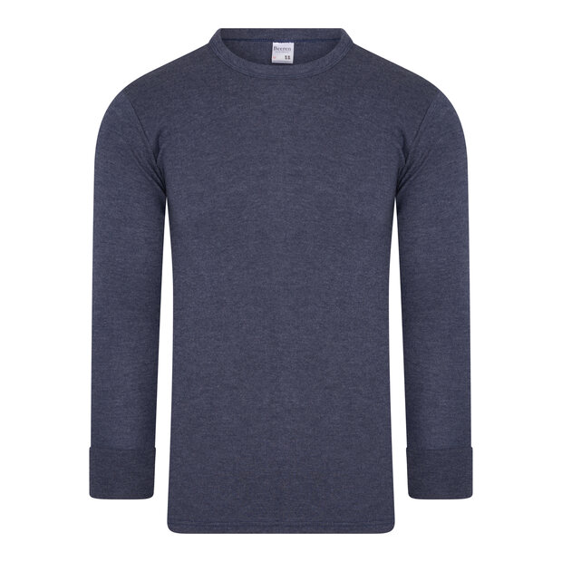 Heren beeren ondergoed  hemd thermo lange mouw marine