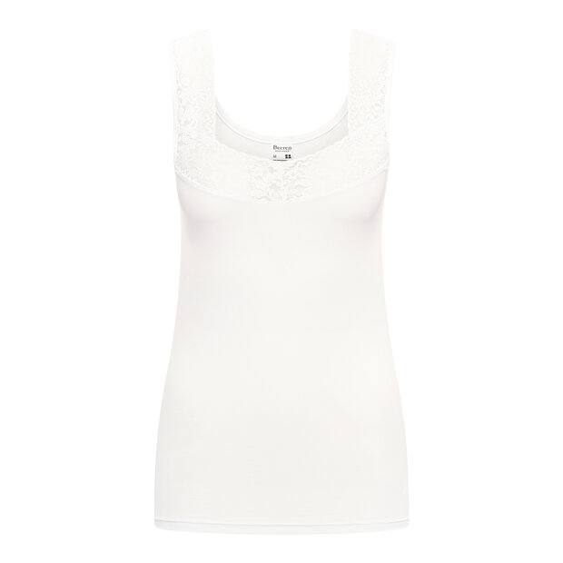 Beeren Comfort Feeling Dames Hemd met kant Dianne  Wit