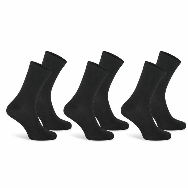 Beeren 3-pack unisex basic sokken zwart