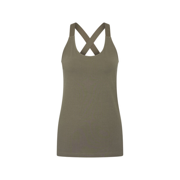 Beeren Cotton Stretch Dames Top Celine &ndash;Army Green