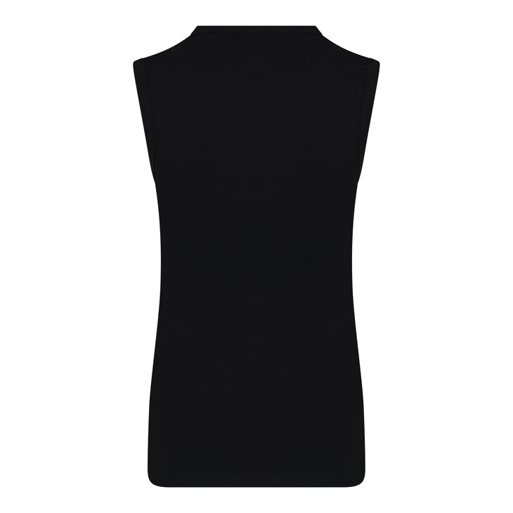 Heren mouwloos shirt V-hals M3000 Zwart