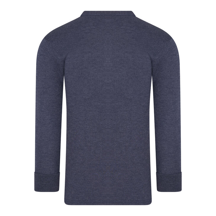 Heren beeren ondergoed  hemd thermo lange mouw marine