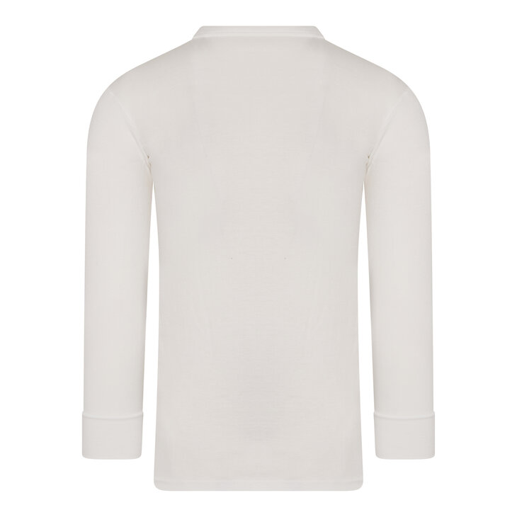 Heren beeren ondergoed hemd thermo lange mouw wolwit