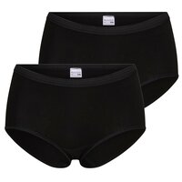 Beeren Comfort Feeling Dames Midi slip Zwart (2-pack)